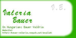 valeria bauer business card